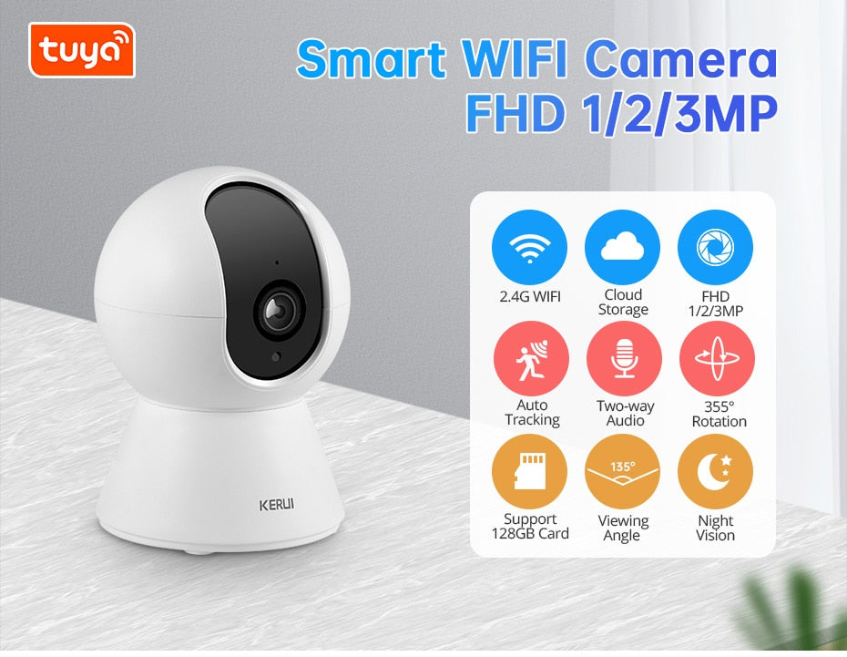 KERUI 1080P 2MP Tuya Smart Mini WiFi IP Camera